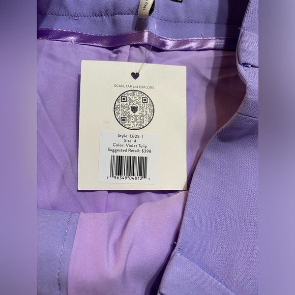 NWT LITA BY CIARA HIGH WAIST WIDE LEG TROUSERS SIZE 6 IN VIOLET TULIP - Picture 3 of 8